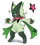  2025 4_fingers ambiguous_anthro ambiguous_gender anthro biped claws dipstick_ears ear_markings elemental_creature featureless_crotch felid feline finger_claws fingers flora_fauna flower fur generation_9_pokemon green_body green_ears green_fur green_tail holding_yo-yo looking_at_viewer mammal meowscarada mouth_closed multicolored_ears navel nintendo pawpads pink_eyes pink_flower pink_pawpads plant pointy_ears pokemon pokemon_(species) prick_ears pupils shadow short_tail simple_background slit_pupils snout solo standing tail tosx white_background white_claws x_navel yo-yo 