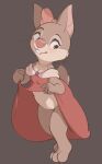  2022 absurd_res anthro artist_name blush bow_ribbon brown_body brown_fur clothed clothing dated digital_media_(artwork) featureless_crotch female fur green_eyes hi_res lagomorph leporid light lighting mammal pink_nose rabbit shaded signature simple_background solo tohupo whiskers 