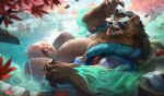 2025 ambient_monkey anthro balls barazoku bear belly big_balls big_belly big_muscles big_pecs blue_eyes bottomless bottomless_male brown_body brown_fur clothed clothing detailed_background flaccid fur genitals glowing glowing_eyes group hot_spring huge_balls humanoid_genitalia humanoid_penis league_of_legends looking_at_viewer male male/male mammal musclegut muscular nude_edit open_clothing open_mouth open_smile open_topwear overweight overweight_anthro overweight_male partially_submerged pecs penis penis_resting_on_balls plant pseudo_eyebrows public public_nudity reclining rex_unit09 riot_games robe smile social_nudity solo_focus spread_legs spreading stocky tencent thick_penis third-party_edit topwear tree volibear water wet wet_penis