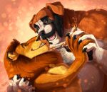  absurd_res alex_(madagascar) anthro arm_hair balls barazoku body_hair canid canine canis chest_hair daddy_buck domestic_dog dreamworks facial_hair felid genitals hi_res husband jewelry lion madagascar_(series) male mammal mane molosser mountain_dog muscular muscular_anthro muscular_male mustache mutton_chops necklace pantherine partners romantic romantic_couple saint_bernard vera-panthera 