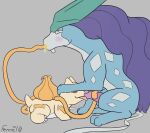 2022 alternate_color ambiguous_gender ambiguous_penetration big_hair blush bulb bulbasaur chin_spikes claws digitigrade duo elemental_creature erection eye_roll facial_spikes fan_character female_(lore) fennelseed feral feral_on_feral flora_fauna food generation_1_pokemon generation_2_pokemon genitals grey_background hair head_grab hi_res honey_(food) horn larger_male legendary_pokemon licking looking_pleasured lying male male/ambiguous masturbation nintendo on_front on_haunches oral penetration penile penis penis_grab penis_lick plant pokemon pokemon_(species) purple_horn red_eyes scalie sex side_view simple_background sitting size_difference smaller_ambiguous spikes spikes_(anatomy) suicune tentacles tongue tongue_out vine_tentacles vines