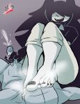 5_toes animal_humanoid anthro barefoot black_nails bodily_fluids breasts cat_humanoid colored_nails cum cum_on_hand duo feet felid felid_humanoid feline feline_humanoid female foot_fetish foot_focus foot_play footjob fundamental_paper_education genital_fluids genitals handjob hi_res humanoid humanoid_feet lesangd_tw male male/female mammal mammal_humanoid miss_circle musk musk_clouds musky_feet nails penile penis plantigrade sex smelly smelly_feet soles solo steamy_feet stink_fumes sweat sweaty_feet toes