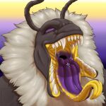 alien anthro arthropod bee bodily_fluids bumble_bee_(species) dripping drooling fur hi_res huniiheart_(artist) hymenopteran imminent_vore insect male miel_the_bumblebee monster mouth_shot open_mouth saliva saliva_drip saliva_on_tongue saliva_string sharp_teeth softbeeplease solo teeth tongue tongue_out