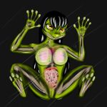  amphibian amphibian_humanoid animal_humanoid anthro artist_thed4rk1ord female frog frog_humanoid glass glass_frog hi_res humanoid solo translucent translucent_body 
