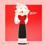  ambiguous_gender anatid anseriform anserinae anthro avian beak bird bottomwear clothing danish_flag danish_text english_text hair hi_res lego lego_brick looking_away mute_swan nationanimalsart pants raised_arm red_eyes shirt solo swan text topwear white_body white_hair 