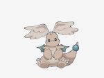  claws closed_mouth colored_skin dragon dragonite feathered_wings full_body head_wings highres horns leg_wings looking_at_viewer mega_dragonite mega_pokemon no_humans orange_skin pokemon pokemon_(creature) pokemon_focus simple_background single_horn solo sumi_fms tail white_background wings 