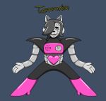  &lt;3 black_nose boots clothing footwear humanoid machine metal metallic_body mettaton pink_boots pink_clothing pink_footwear robot robot_humanoid shoulder_guards solo tem temmeton_(temmieverse) undertale undertale_(series) video_games wetwaffls 