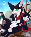 anthro anthro_on_feral anthro_penetrating anthro_penetrating_feral balls bestiality big_ears black_lips bodily_fluids boots cait_sith_(ff7) cape clothing crescent_moon crown cum cum_in_vagina cum_inside cute_fangs dipstick_tail domestic_cat duo eyes_closed fangs felid feline felis female feral feral_penetrated final_fantasy final_fantasy_vii footwear genital_fluids genitals green_eyes headgear hi_res inner_ear_fluff intraspecies intraspecies_bestiality kerchief kerchief_only lips lying male male/female mammal markings meraence moon mostly_nude neckerchief neckerchief_only neckwear on_back on_bottom on_top outside pawpads penetration penile penile_penetration penis_in_vagina reverse_cowgirl_position semi-anthro sex shoes sky smile square_enix tail tail_markings teeth tuft vaginal vaginal_penetration whiskers