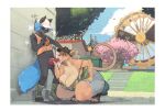 absurd_res amusement_ride animal_genitalia animal_penis anthro balls big_breasts black_body black_fur blue_hair blue_tail bodily_fluids breasts canid canine canine_genitalia canine_penis clothing crouching cum cum_in_mouth cum_inside cumbread detailed_background duo eyes_closed felid fellatio female female_penetrated ferris_wheel fluffy fluffy_tail footwear fur furgonomic_hat furgonomic_headwear furgonomics genital_fluids genitals hair hand_on_head hi_res huge_breasts knot larger_female larger_penetrated lion male male/female male_penetrating male_penetrating_female mammal mature_female nipple_slip oral outside pantherine penetration penile penis public public_sex sex shirt shoes size_difference smaller_male tail tail_tuft tan_body tan_fur text text_on_clothing text_on_shirt text_on_topwear thick_thighs toeless_footwear toeless_shoes topwear tuft