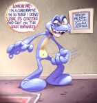 amphibian anthro blue_body blue_skin dirty_floor elon_musk frog hi_res innuendo male masturbation matts_beans open_mouth political_cartoon politics pretending solo unhinged unhinged_jaw