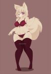  2013 anthro artist_name biped blush bow_bra bow_panties bra breasts chubby_anthro chubby_female clothed clothing digital_media_(artwork) domestic_cat felid feline felis female footwear frilly_bra frilly_panties full-length_portrait fur hair hi_res legwear mammal navel one_eye_closed panties portrait re-sublimity-kun red_bra red_clothing red_panties red_underwear shaded simple_background socks solo standing tan_body tan_fur tan_hair thigh_highs thigh_socks uchii_(re-sublimity-kun) underwear 