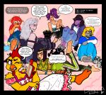 1_eye 2024 4_toes 5_toes absurd_res alien alien_humanoid anthro avian barefoot bird blarf022 blarf_(blarf022) blush bodily_fluids boots_removed bottomwear bovid canid canine caprine chica_(fnaf) chicken clothing comedy_central cross-popping_vein deltarune denim denim_bottomwear denim_clothing dialogue dorohedoro embarrassed english_text ermes_costello feathers feet female fiona_(sorcererlance) five_nights_at_freddy&#039;s foot_fetish foot_focus foot_on_face footprint_in_shoe footwear fox futurama galliform gallus_(genus) group hair hi_res holding_clothing holding_footwear holding_object holding_shoes human humanoid jeans jojo&#039;s_bizarre_adventure kinx_(blarf022) lammy_lamb lying male male/female mammal musk musk_month musky_feet noi_(dorohedoro) on_front pants parappa_the_rapper phasianid purple_body purple_hair purple_scales red_hair reptile scales scalie scottgames sheep shoes shoes_removed size_difference smelly smelly_feet smelly_shoes soles sony_corporation sony_interactive_entertainment stink_fumes stone_ocean surrounded susie_(deltarune) sweat sweaty_feet text toes torn_bottomwear torn_clothing torn_jeans torn_pants turanga_leela um_jammer_lammy undertale_(series) white_hair yellow_body yellow_feathers