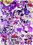  absolutely_everyone aerodactyl alternate_color ambipom ariados braixen cherrim cherrim_(overcast) commentary doublade dragalge drifblim drifloon dustox ekans english_commentary espurr everyone furry furry_female furry_male galarian_articuno genesect goomy gothorita granbull highres hisuian_sneasel indeedee indeedee_(female) indeedee_(male) kurosame_haiki lileep malamar miraidon multiple_boys multiple_girls multiple_others nidoking noibat poipole pokemon pokemon_(creature) pokemon_focus purple_theme purrloin shiny_pokemon simple_background sliggoo starmie stunky toxel tyrogue white_background 