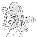 1:1 2025 3_fingers 3_toes advos ambiguous_gender anthro biped dialogue digital_drawing_(artwork) digital_media_(artwork) english_text feet fingers front_view generation_3_pokemon generation_4_pokemon generation_5_pokemon group looking_at_another mawile monochrome nintendo nude nude_ambiguous nude_anthro pokemon pokemon_(species) riolu simple_background snivy standing tail text toes trio white_background