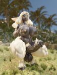  3:4 animal_genitalia animal_penis big_breasts blender_(artwork) blender_cycles bovid breasts caprine digital_media_(artwork) equine_genitalia equine_penis erection field fur genitals grey_body grey_skin gynomorph hi_res hooves intersex looking_at_viewer looking_down mammal mereo muscular muscular_gynomorph muscular_intersex nano_(nanosheep) nipple_piercing nipples penis piercing sheep solo stomach_piercing thick_thighs white_body white_fur 