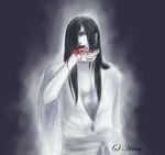  black_hair blood eeriefaery injury long_hair male male_focus naruto orochimaru pale pale_skin serpent snake white wound wounded 