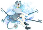  animal_ears bad_id bad_pixiv_id basket capelet dowsing_rod grey_hair legs mouse mouse_ears mouse_tail nazrin neko-san_(dim.dream) red_eyes solo tail touhou 