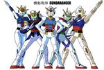  g_gundam god_gundam gundam gundam_wing mobile_suit_gundam parody pose power_rangers rx-78-2 super_sentai turn_a_gundam turn_a_gundam_(mobile_suit) wing_gundam_zero_custom zeta_gundam zeta_gundam_(mobile_suit) 