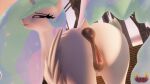  3d_(artwork) absurd_res anus big_butt butt digital_media_(artwork) equid equine feathers female feral friendship_is_magic genitals hi_res horn looking_at_viewer looking_back looking_back_at_viewer loveslove mammal my_little_pony princess_celestia_(mlp) pussy solo white_body white_feathers winged_unicorn wings 