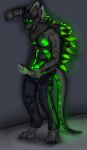  abraxas abraxas_here black_body black_fur bodily_fluids clothing cum erection fluffy fur genital_fluids genitals gootraxian hi_res horn kaiju_paradise lizard male original_characters penis reptile roblox scalie solo video_games 