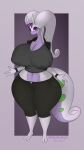  big_breasts breasts clothed clothing female fingers generation_6_pokemon goodra goth hi_res huge_breasts humanoid jessijinx looking_at_viewer nintendo nipple_outline pokemon pokemon_(species) simple_background solo standing thick_thighs video_games wide_hips 