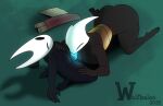anthro arthropod big_breasts black_body black_eyes blue_tongue bodily_fluids breasts cunnilingus digital_media_(artwork) duo female female/female genitals hollow_knight:_silksong hollow_knight_(franchise) hornet_(hollow_knight) nipples nude oral penetration sex shakra_(hollow_knight:_silksong) simple_background team_cherry tongue tongue_out vaginal wolfbaloo
