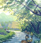  >_< 0_0 6+girls =_= ^_^ beret bicycle blonde_hair blue_bow blue_hair blunt_bangs bow brown_hair bush chestnut_mouth chibi chibi_only cirno closed_eyes clownpiece commentary_request daiyousei dango detached_wings dirt_road fairy fairy_wings fang flying food grass green_hair grin hair_bow hat highres ice ice_wings light_rays lily_white looking_at_another luna_child lying lying_on_branch moyazou_(kitaguni_moyashi_seizoujo) multiple_girls multiple_wings on_stomach outdoors riding riding_bicycle road rural sekibanki slice_of_life smile star_sapphire sunny_milk sweatdrop touhou tree wagashi walking white_hat white_wings wings 