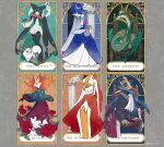  animal_ear_fluff animal_ears animal_hands animal_nose beak bird blue_eyes bob_cut body_fur bowl_cut brown_eyes capelet closed_mouth clothed_pokemon colored_skin crown delphox dress eevee empoleon fox_ears full_body furry furry_female gallade gardevoir green_fur green_hair green_skin hair_over_one_eye half-closed_eyes highres looking_at_viewer meowscarada multicolored_fur multicolored_skin no_humans one_eye_covered penguin pokemon pokemon_(creature) red_eyes red_fur rendoll serperior short_hair snake snout solo standing tail tarot the_emperor_(tarot) the_empress_(tarot) the_fool_(tarot) the_hierophant_(tarot) the_high_priestess_(tarot) the_magician_(tarot) throne two-tone_fur two-tone_skin white_fur white_skin yellow_fur 