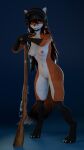  3d_(artwork) 4k 9:16 absurd_res anthro armor big_breasts blender_(software) breasts canid canine curvy_figure digital_media_(artwork) female fox fur genitals gun hair handgun headgear helmet hi_res holding_gun holding_object holding_weapon long_hair looking_at_viewer makarov_pmm mammal mosin_nagant nipples nude pinup pose pussy ranged_weapon rifle rosa(rosecreates) rosecreates simple_background smile solo trigger_discipline weapon 