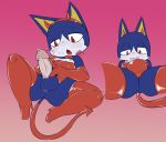 2025 accessory animal_crossing anthro arms_bent armwear aroused balls bent_legs big_balls blue_body blue_ears blush bodily_fluids boots breath clothed clothed_anthro clothed_male clothing digital_drawing_(artwork) digital_media_(artwork) domestic_cat elbow_gloves eyebrows fake_horns felid feline felis femboy fingers flat_colors footwear genital_fluids genitals glans glistening glistening_clothing glistening_eyes gloves gradient_background hand_on_own_penis hand_on_penis handwear headband hi_res high_heeled_boots high_heels humanoid_genitalia humanoid_penis latex latex_clothing leotard looking_at_bulge looking_at_genitalia looking_at_penis looking_at_self lying male mammal moobs multicolored_body multiple_images narrowed_eyes nintendo nipples noseless on_back open_mouth partially_clothed_anthro partially_clothed_male penis pink_nipples precum pupils red_armwear red_boots red_clothing red_elbow_gloves red_eyes red_footwear red_gloves red_handwear red_leotard rover_(animal_crossing) shoes simple_background slit_pupils solo spade_tail spread_legs spreading tail thick_thighs touching_penis two_tone_body vono white_body white_sclera yellow_inner_ear