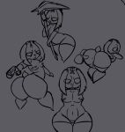 anthro anus balls barely_visible_anus big_butt butt epic_games fortnite genitals gun hi_res huamnenoughbb lagomorph leporid male mammal melee_weapon nitehare_(fortnite) polearm rabbit ranged_weapon scythe solo weapon