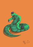 absurd_res alligator alligatorid apode casual_exposure casual_nudity crocodilian draconcopode hi_res legless male naga nude reptile scalie serpentine snake solo tafy_tail