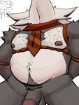 2025 anthro badger balls bdsm beastly_crimes beastly_crimes_(2024) belly bondage bound chief_badger genitals hi_res male mammal moobs mustelid musteline navel necktie nipples overweight overweight_male penis razojz restraints rope rope_bondage rope_harness
