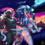 abs animal_humanoid anthro anthro_penetrating anthro_penetrating_humanoid areola athletic athletic_anthro athletic_male balls bikini bikini_aside bikini_bottom bikini_top blue_hair blush bodily_fluids breasts capcom cat_humanoid clitoral_hood clitoris clothing clothing_aside darkstalkers digital_media_(artwork) domestic_cat duo erection felicia_(darkstalkers) felid felid_humanoid feline feline_humanoid felis female female_humanoid female_penetrated fingers fur genital_fluids genitals hair hi_res holding_tail humanoid humanoid_on_anthro humanoid_penetrated long_hair looking_back looking_pleasured male male/female male_anthro male_penetrating male_penetrating_female mammal mammal_humanoid mlock narrowed_eyes nipple_chain nipples nude outdoor_nudity outside_sex penetration penile penile_penetration penis pulling_hair sex shallow_penetration smile standing standing_sex swimwear swimwear_aside tail tail_grab tail_pull teeth touching_hair two-piece_swimsuit vaginal vaginal_penetration vulva