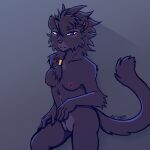 1:1 2025 anthro arm_tuft black_body black_fur black_hair black_nipples breasts cheek_tuft clairen_(rivals_of_aether) collarbone digital_media_(artwork) ear_tuft elbow_tuft facial_tuft felid feline female fur genitals hair leopard looking_at_viewer mammal neutral_expression nipples nude open_mouth pantherine red_eyes rivals_of_aether shaded shoulder_tuft simple_background solo tail tuft watamelyn