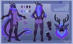 2025 absurd_res anthro antlers arm_tuft artist_name athletic athletic_male balls big_balls big_butt big_penis black_nose blue_body blue_eyebrows blue_eyes blue_fur blue_hair butt cheek_tuft chest_tuft claws colored deer digital_drawing_(artwork) digital_media_(artwork) double_ears dragon elbow_tuft english_text eyebrows facial_tuft feet flaccid fluffy fluffy_tail foreskin fur furrypotato genitals gradient_hair hair hands_on_hips hands_out hi_res horn huge_penis humanoid_feet humanoid_hands jasper_(ariadeepwaters) long_penis looking_at_viewer male mammal mane model_sheet mythological_creature mythological_scalie mythology new_world_deer nude nude_anthro nude_male open_mouth pawpads penis plantigrade plantigrade_pawpads pupils purple_body purple_butt purple_fur purple_tongue reindeer retracted_foreskin scalie signature slim slit_pupils smile solo standing stripes tail tail_tuft teeth text thick_penis toes tongue tuft vein veiny_penis watermark white_sclera