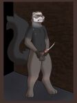 absurd_res animal_genitalia animal_penis balls black_body black_fur brown_body brown_fur digitigrade domestic_ferret ejaculation erection eyes_closed facial_markings frenum_ladder frenum_piercing fur genital_piercing genitals grey_body grey_fur head_markings hi_res honeydew_wolf ladder_piercing male mammal markings mask_(marking) masturbation mustelid mustelid_penis musteline orgasm orgasm_face penile penile_masturbation penis penis_piercing piercing pink_nose pink_penis solo standing true_musteline weasel