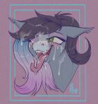 2025 bat_pony blush bodily_fluids cum cum_in_hair cum_in_mouth cum_inside cum_on_face cum_on_tongue digital_media_(artwork) equid equine fan_character female feral genital_fluids green_eyes hair hasbro hi_res horse long_tongue mammal my_little_pony open_mouth pony sharp_teeth simple_background solo starskipper stray_prey teeth tongue