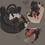 alien ambiguous_gender animal_genitalia armor blood blood_from_penis bodily_fluids canid canine canis cock_and_ball_torture cybernetics cyborg duo extreme_size_difference feelers feral forced fur gas_mask genital_mutilation genital_torture genitals gore headgear helmet hi_res incest_(lore) machine macro mammal mandibles mask metal_jaw micro mother_(lore) mother_and_child_(lore) mutilation open_mouth oral_vore overstimulation parent_(lore) parent_and_child_(lore) partially_inside penectomy penis pseudo_incest_(lore) puppyratcat severed_body_part severed_genitals severed_penis simple_background size_difference tail teeth tongue vore vortihound vulva white_body