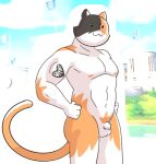 anthro balls camocayenne domestic_cat epic_games felid feline felis flaccid foreskin fortnite fortnite:_battle_royale genitals hi_res humanoid_genitalia humanoid_penis looper male mammal meowscles micropenis muscular muscular_anthro muscular_male nude penis small_penis solo unretracted_foreskin