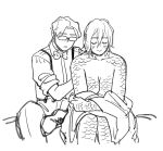 animal_humanoid bow_tie breasts clothing digital_media_(artwork) duo edward_(starfleetrambo) female hair human humanoid male male/female mammal marine marine_humanoid not_furry oskar_(starfleetrambo) robe scales simple_background sketch starfleetrambo trans_(lore) trans_man_(lore)