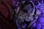 3d_(artwork) absurd_res alien arbiter_(halo) armor big_penis brown_penis digital_media_(artwork) duo flared_penis floor genitals grey_body grey_skin halo_(series) hi_res high-angle_view humanoid imminent_sex inside jiralhanae kneeling kneeling_oral_position looking_at_another looking_up male male/male mandibles microsoft penis penis_on_cheek penis_on_face sangheili sharp_teeth shoukaart silver_(metal) silver_armor source_filmmaker_(artwork) teeth thel_&#039;vadam thick_penis watermark xbox_game_studios yellow_eyes