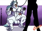 anthro bdsm big_muscles big_penis big_tail blue_body blue_eyes blue_fur brand_new_animal canid canine canis clothing collar duo erection faceless_character faceless_male feet fluffy fur genitals gloves good_boy handwear happy hi_res humanoid humiliation humiliation_fetish leash leash_pull leashed_collar leashed_male looking_pleasured male male/male mammal muscular neck_tuft open_mouth penis petplay pleased_expression roleplay shirou_ogami studio_trigger tail the_lazy_blaziken tongue tongue_out tuft white_body white_fur wolf