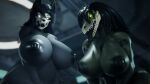 3d_(artwork) 4_eyes anatoly_var anthro areola big_areola big_breasts big_nipples black_areola black_body black_hair black_nipples black_tongue blurred_background bone breast_size_difference breasts canid canine dark_areola dark_nipples digital_media_(artwork) duo fangs female glistening glistening_areola glistening_body glistening_nipples glowing glowing_eyes hair hi_res huge_areola huge_breasts long_hair looking_at_viewer mal0 malo mammal monster multi_eye nipples non-mammal_breasts non-mammal_nipples open_mouth puffy_nipples reptile scalie scp-1471-a scp-1471-a_(scrag) scp-682 scp-682_(da.nilkaz) scp_foundation sharp_teeth skull skull_head skulldog_(species) teeth tongue tongue_out white_eyes wide_hips yellow_eyes
