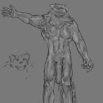 abs anthro balls biceps big_muscles big_penis breasts canid canine canis domestic_dog flat_chested genitals gynomorph hi_res huge_penis intersex mammal mane muscular muscular_gynomorph muscular_intersex nipples nonplussed nude obliques penis pubes saggy_balls small_breasts solo trans_(lore) trans_woman_(lore) vein veiny_balls veiny_muscles veiny_penis