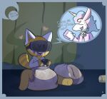 aggretsuko ailurid alcohol anthro beverage beverage_can big_diaper biped blush bodily_fluids clothed clothing cutaway dialogue diaper discarded_diaper drooling dummydoodles duo equid equine female heart_reaction hoodie horn huge_diaper male mammal mythological_creature mythological_equine mythology open_mouth pantsless pantsless_female red_panda retsuko saliva sanrio seiya_(aggretsuko) sitting sitting_on_ground soiled_diaper stink_fumes tongue tongue_out topwear unclean_diaper unicorn used_diaper virtual_reality vr_headset wearing_diaper