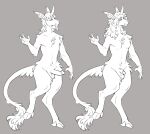 absinthe_(thesphur) anthro before_and_after breasts equid equine fangs feminization genitals gynomorph hair hi_res hooves horn intersex kinksiyo long_hair mammal mythological_creature mythological_equine mythology penis small_breasts small_penis solo teeth unicorn