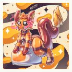 2025 abstract_background animate_inanimate bdsm big_tail blue_eyes bondage bound brown_body brown_markings brown_nose brown_tail bulge collar digital_drawing_(artwork) digital_media_(artwork) dipstick_tail eye_roll featureless_hands gas_mask generation_1_pokemon glistening glistening_body glistening_latex hi_res humping inflatable krita_(artwork) latex latex_body living_inflatable lock_symbol looking_pleasured male mammal markings mask mintychipart mouse multicolored_body murid murine nintendo null null_bulge permanent pokemon pokemon_(species) raichu rodent rubbermon solo squish tail tail_markings visor_eyes yellow_body yellow_cheeks yellow_tail_tip