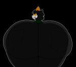  2021 alien alien_humanoid animal_humanoid anthro big_butt black_hair butt clothed clothing darasuke digital_media_(artwork) facesitting female grey_body grey_skin hair homestuck horn horned_humanoid huge_butt humanoid looking_at_viewer looking_back ms_paint_adventures nepeta_leijon presenting presenting_hindquarters rear_view simple_background solo thick_thighs troll_(homestuck) webcomic webcomic_character 