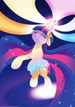  absurd_res bright_light cosmic_hair crown cutie_mark ears_down element_of_harmony element_of_magic equid equine ethereal_hair eyes_closed female feral flowing_hair flowing_mane friendship_is_magic hair hasbro hi_res horn magic mammal multicolored_body my_little_pony pivoted_ears saturdaymorningproj solo star text twilight_sparkle_(mlp) unicorn url 